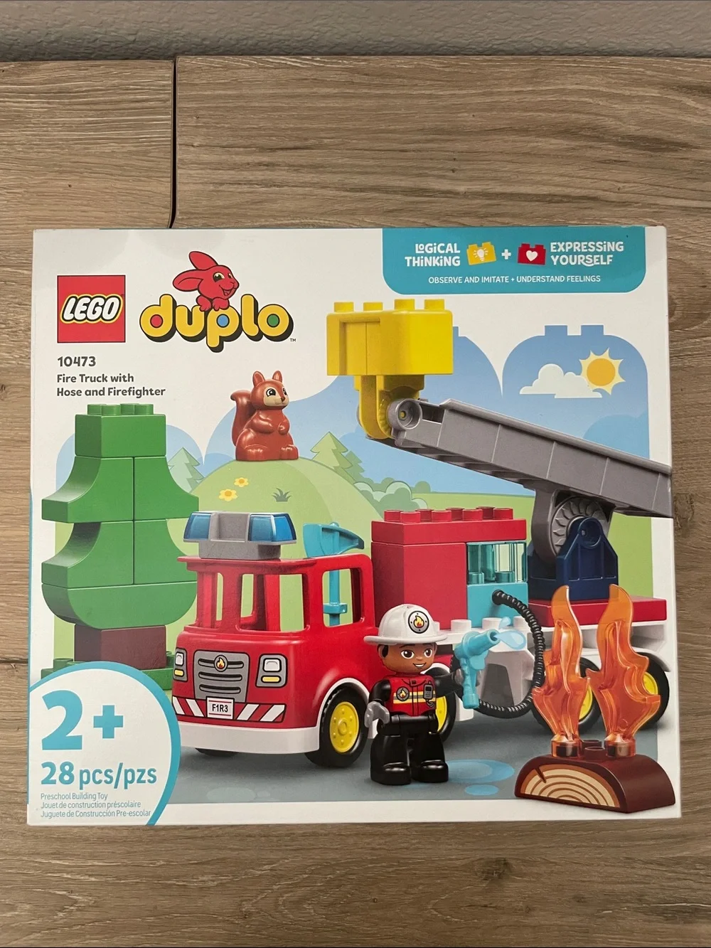 Lego Duplo Red Fire Truck with Firefighter - Kids Building Toy set 10473